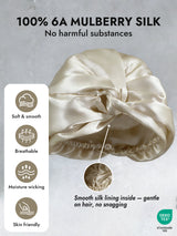 [Beige] SilkSilky  Sleep Cap 004