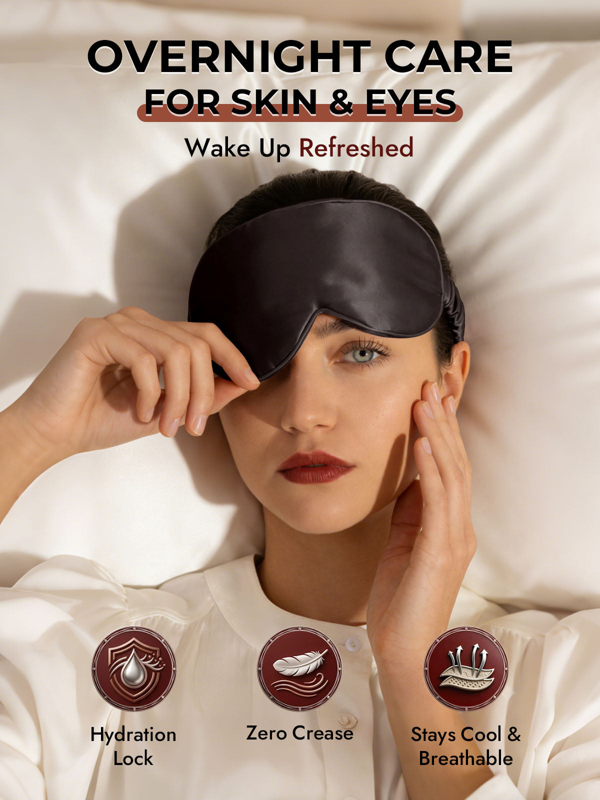 [Dark Gray] SilkSilky  22Momme Eye Mask 007