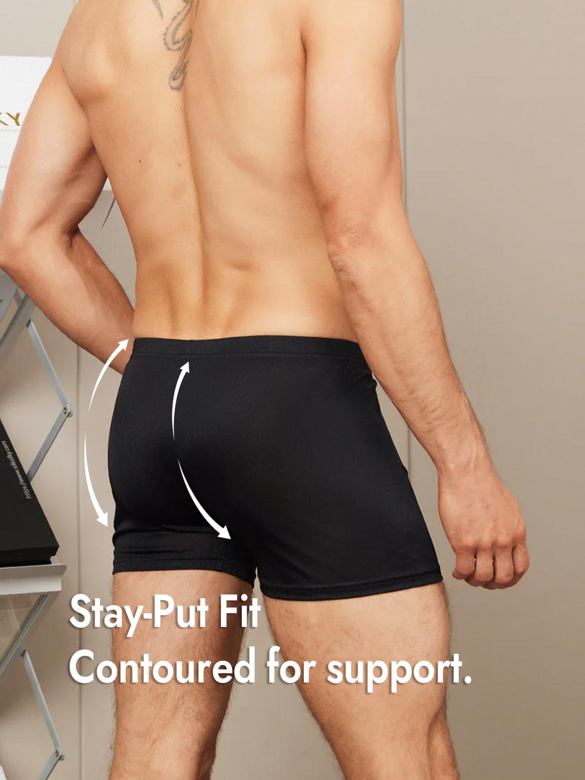 [Black] SilkSilky  100% Silk Jersey Men's Underwear 006