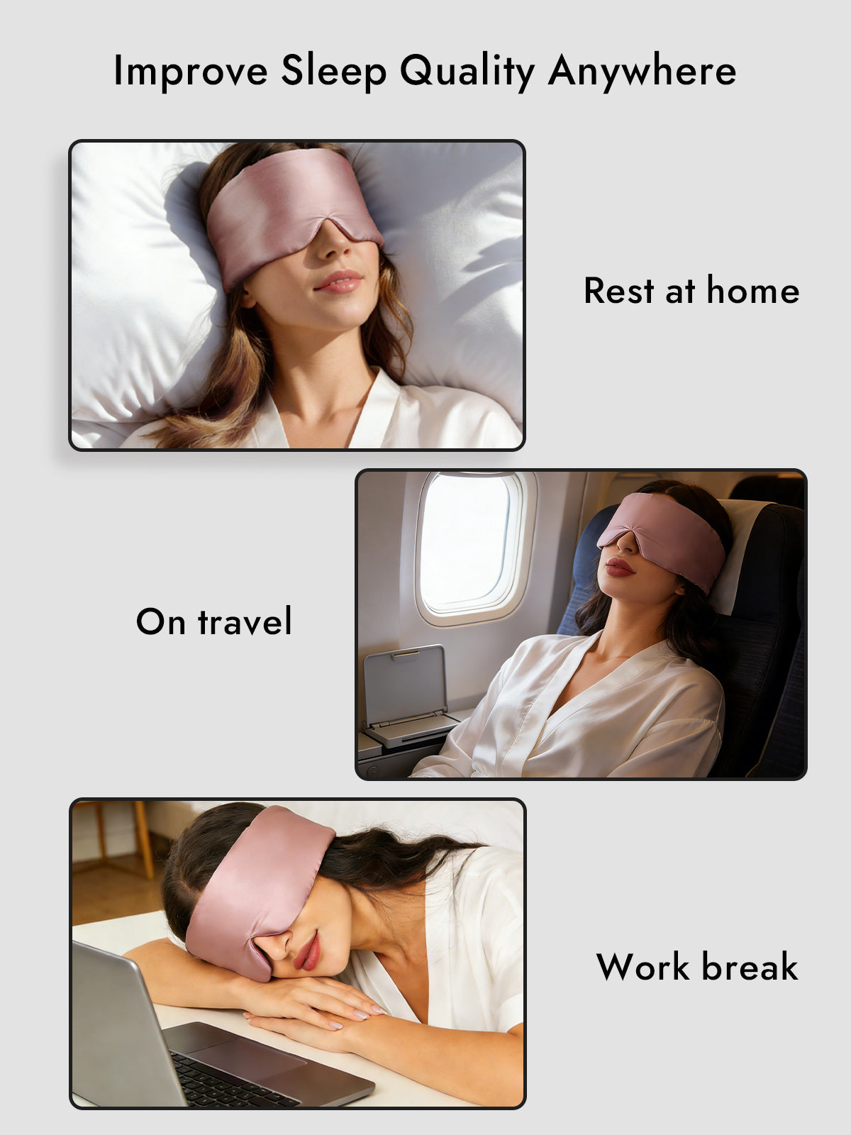 [Pale Mauve] SilkSilky  19Momme Pure Silk Eye Mask 006