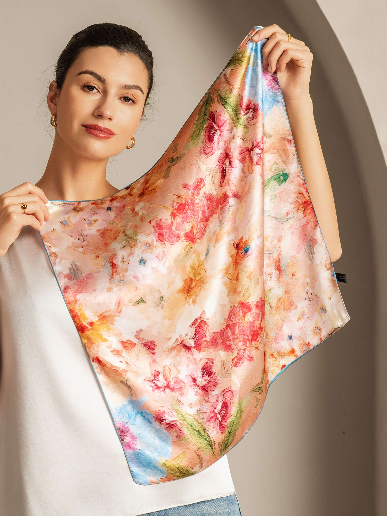 [P098] SilkSilky  Pure Silk Scarf 005,