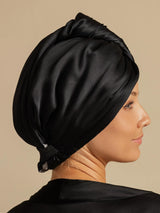 [Black] SilkSilky  Hair Towel Wrap 002