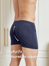 [Dark Blue] SilkSilky  100% Silk Jersey Men's Underwear 006