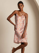 [Cherry] SilkSilky  Pure Silk V Neck Dress 006,