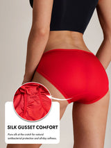 [Red] SilkSilky  100% Silk Jersey Panty 004