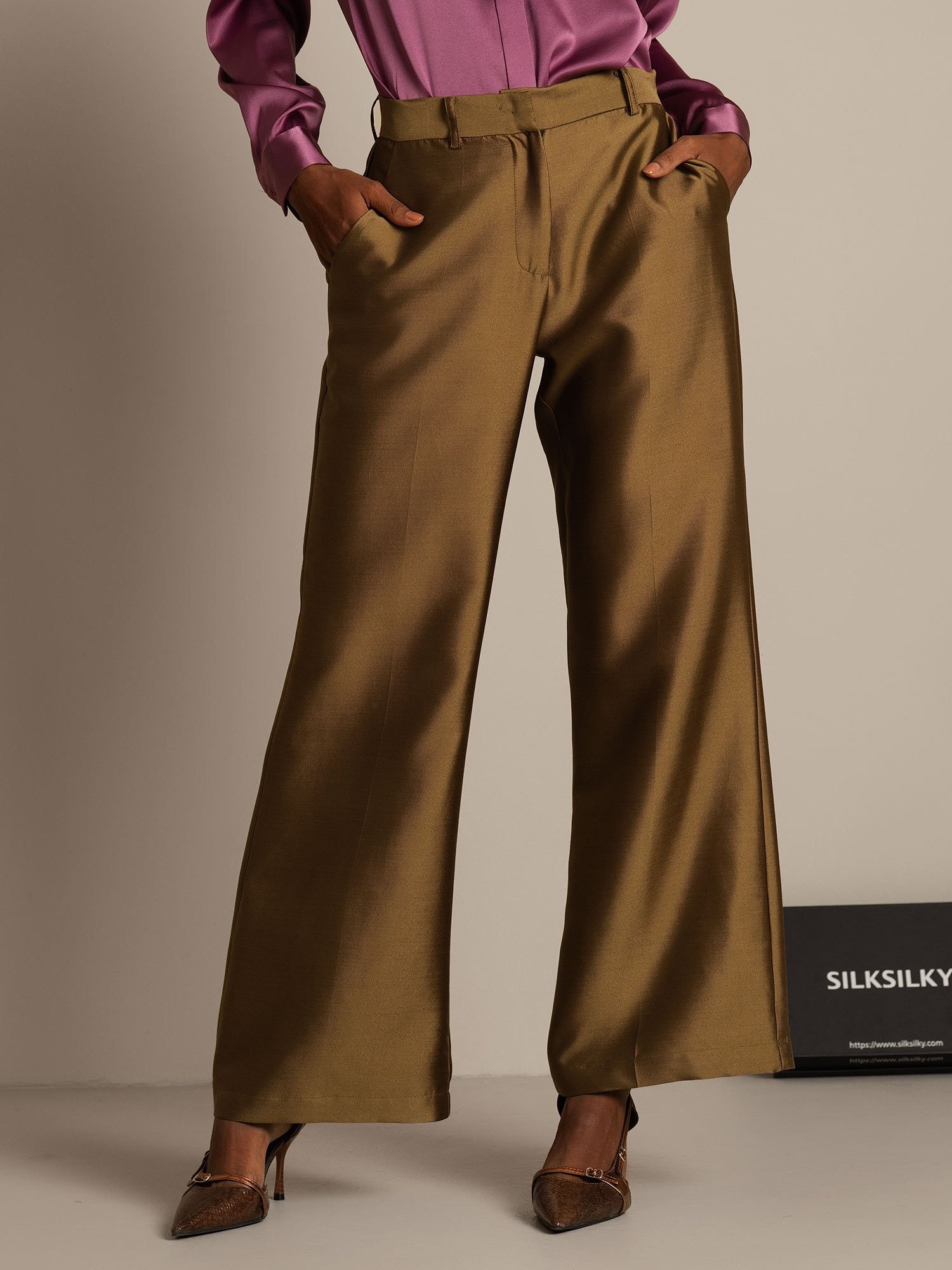 [Bronze] SilkSilky  32Momme Silk Womens Pants 001