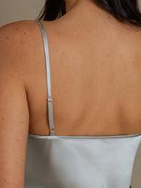 [Grayish Blue] SilkSilky  Spaghetti Strap V Neck Camisole Top 005