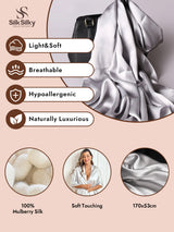 [Light Gray] SilkSilky  Scarf 002