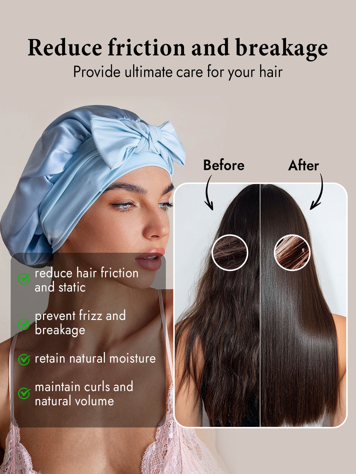 [Sky Blue] SilkSilky  Pure Silk Sleep Cap 003