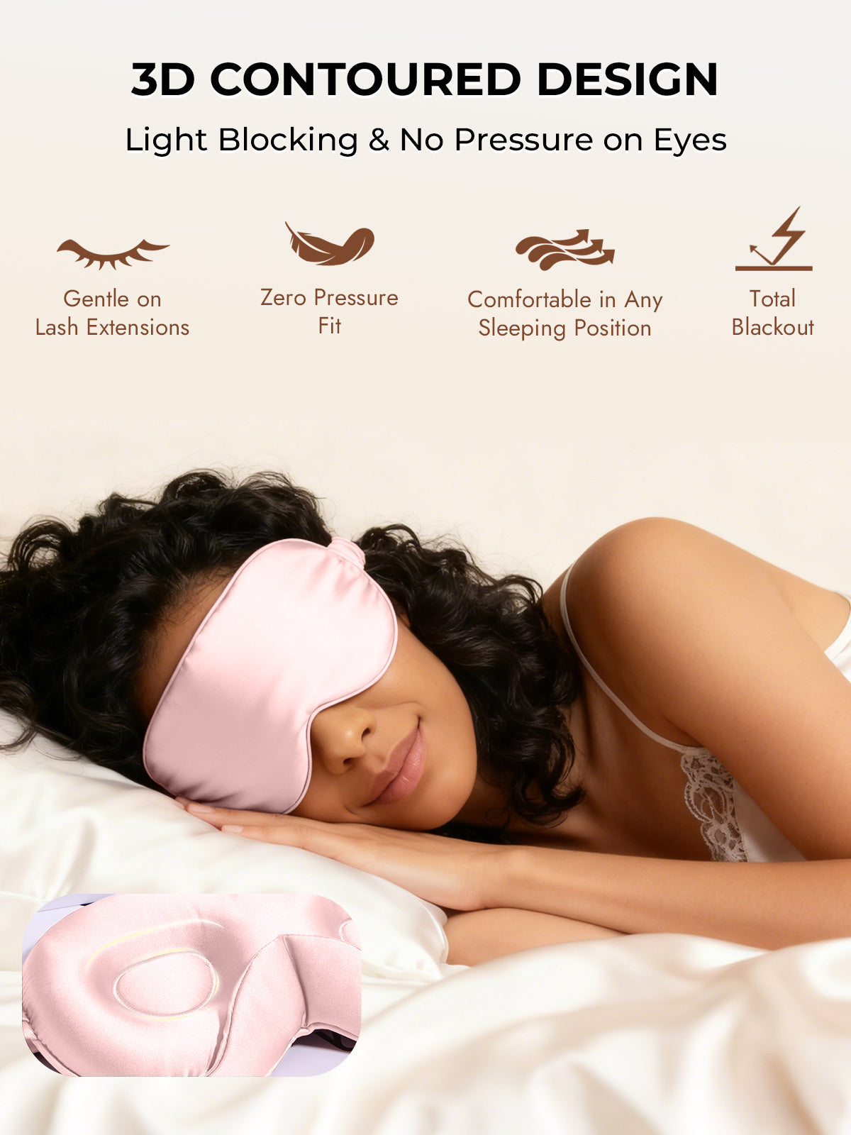 [Pink] SilkSilky  Pure Silk Eye Mask 006