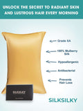 100% Mulberry Silk Pillowcase with Envelope Closure (Buy 3, Get 1 Free )