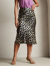 [Leopard] SilkSilky  19Momme Pure Silk Skirt 005,