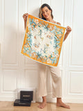 SilkSilky US Pure Silk Scarf Orange 002