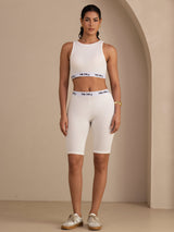 [White] SilkSilky Womens Shorts 007