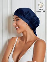 [Dark Blue] SilkSilky  Sleep Cap 001