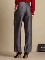 [Gray] SilkSilky  32Momme Silk Womens Pants 002