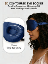 [Dark Blue] SilkSilky  Eye Mask 004