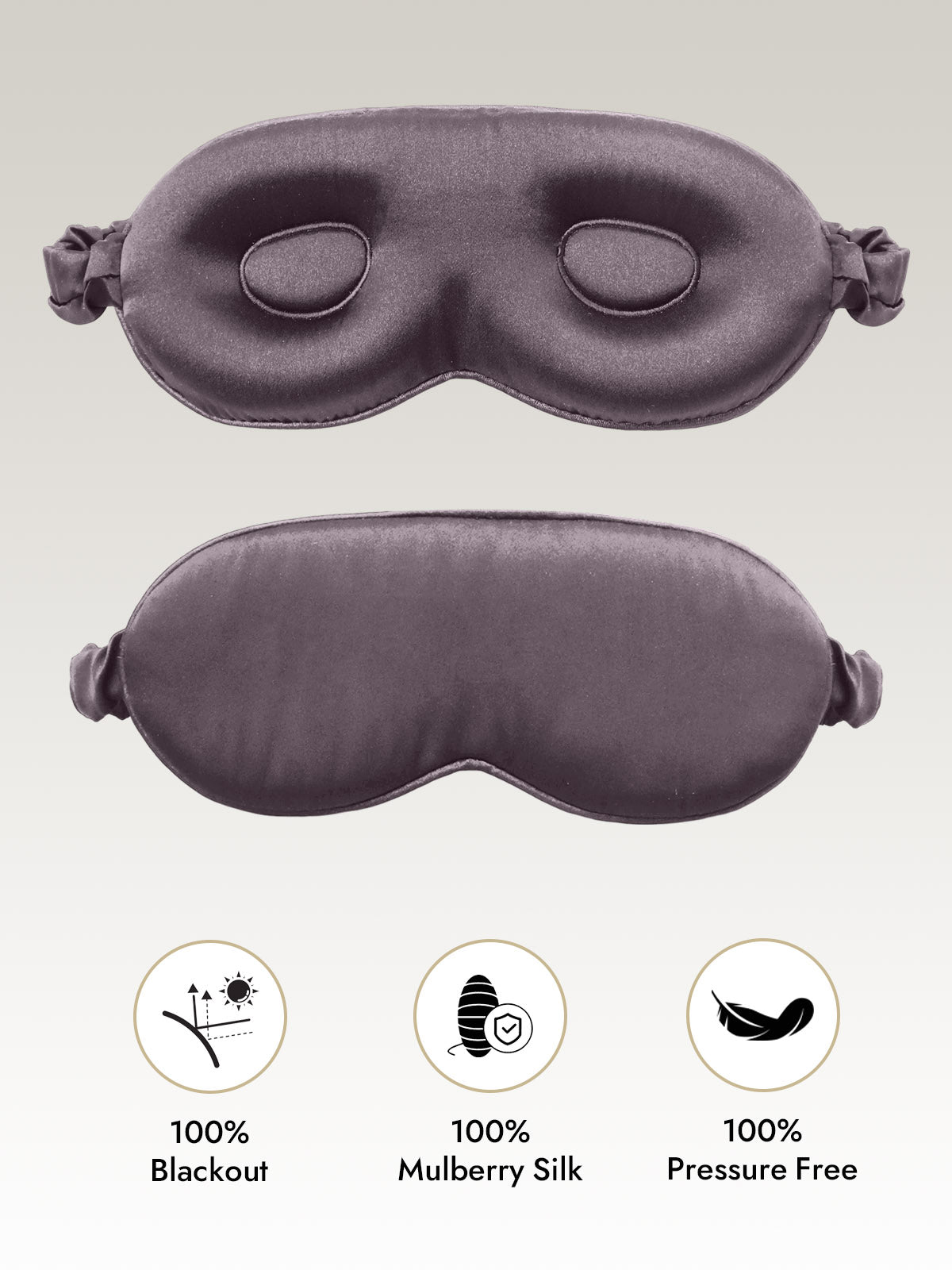 [Dark Gray] SilkSilky  Pure Silk Eye Mask 001