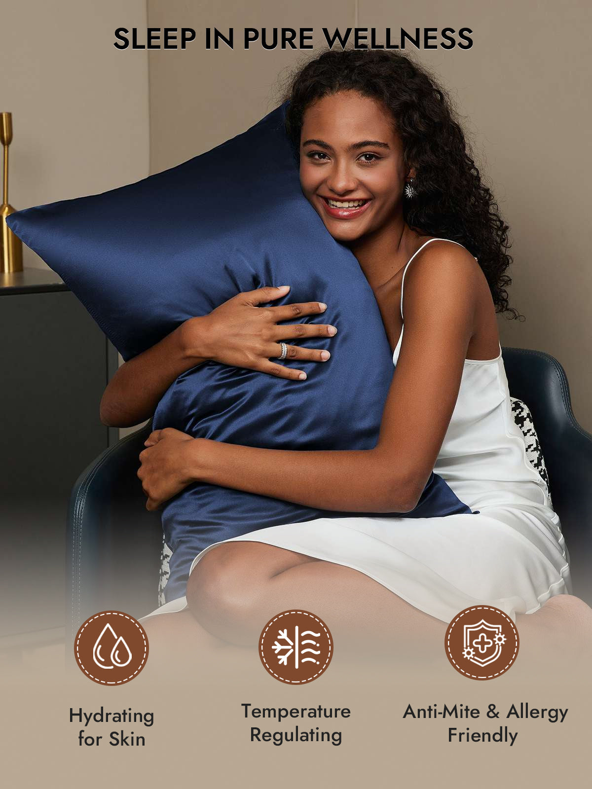 [Dark Blue] SilkSilky  30Momme Pure Silk Pillowcase 005