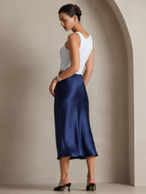[Dark Blue] SilkSilky  Skirt 002