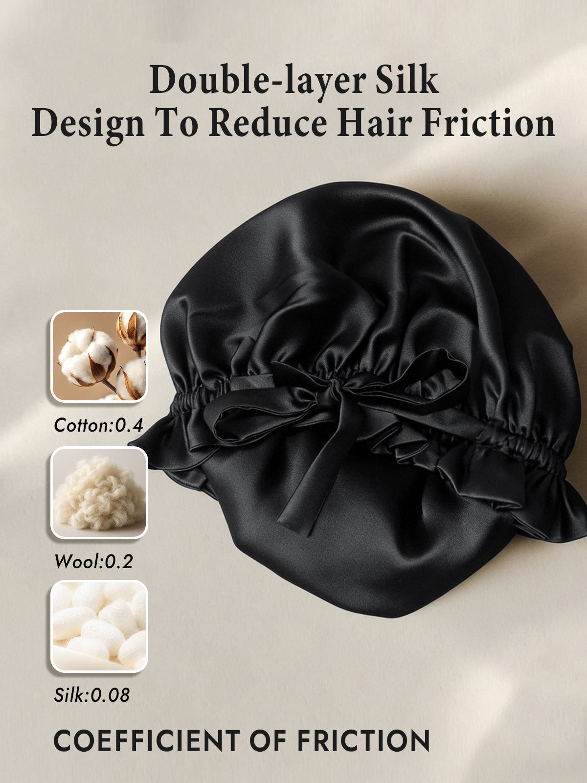 [Black] SilkSilky  Sleep Cap 002