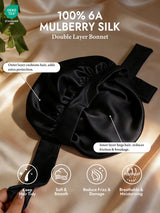 [Black] SilkSilky  Sleep Cap 002