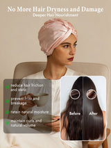 [Pink] SilkSilky  22Momme Pure Silk Sleep Cap 004