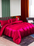 SilkSilky US 25Momme Pure Silk Bedding Set Wine 001