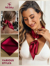 [Dark Red] SilkSilky  Scarf 003