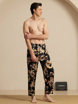 [Black Dragon] SilkSilky  Men's Sleep Shorts 005