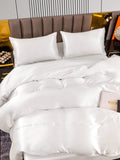 SilkSilky US 22Momme Pure Silk Bedding Set White 005