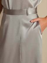 [Griffin Gray] SilkSilky  19Momme Stretch Silk Charmeuse Skirt 008