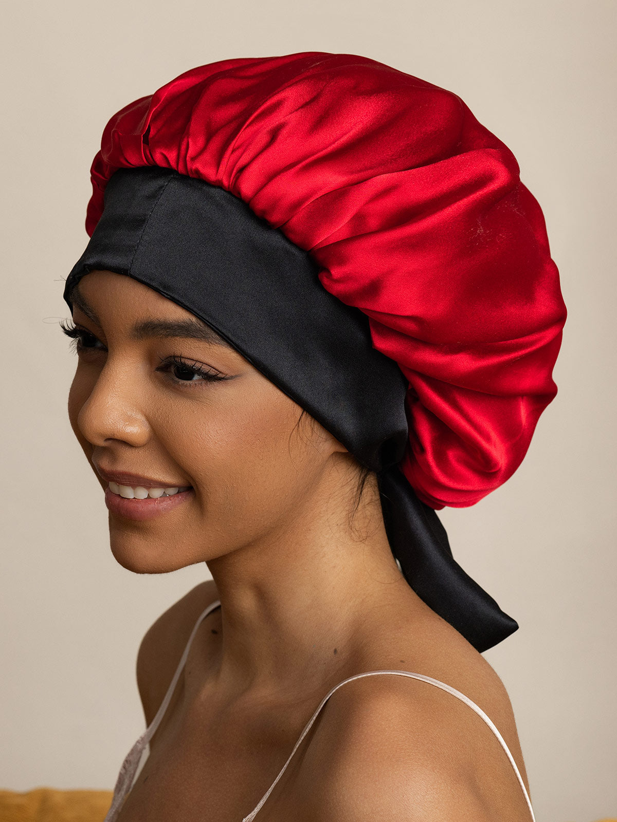 SilkSilky  Pure Silk Sleep Cap Wine 005