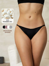 [Black] SilkSilky  19Momme Stretch Silk Charmeuse Panty 001