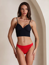 [Red] SilkSilky  100% Silk Jersey Panty 008