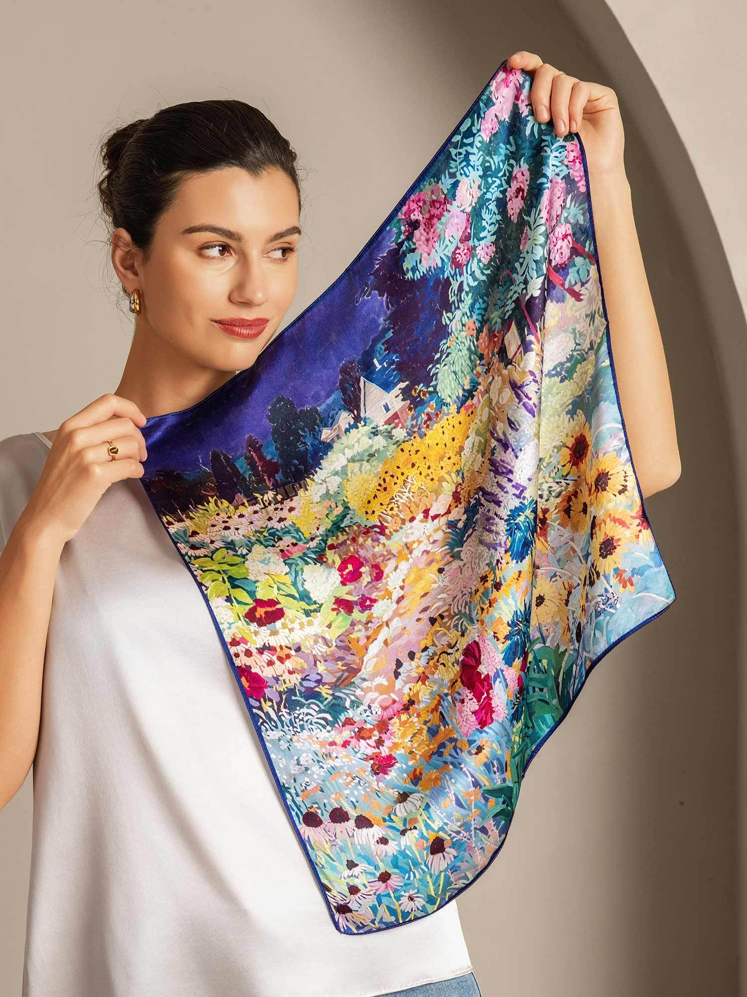 [Multi] SilkSilky Pure Silk Scarf 002