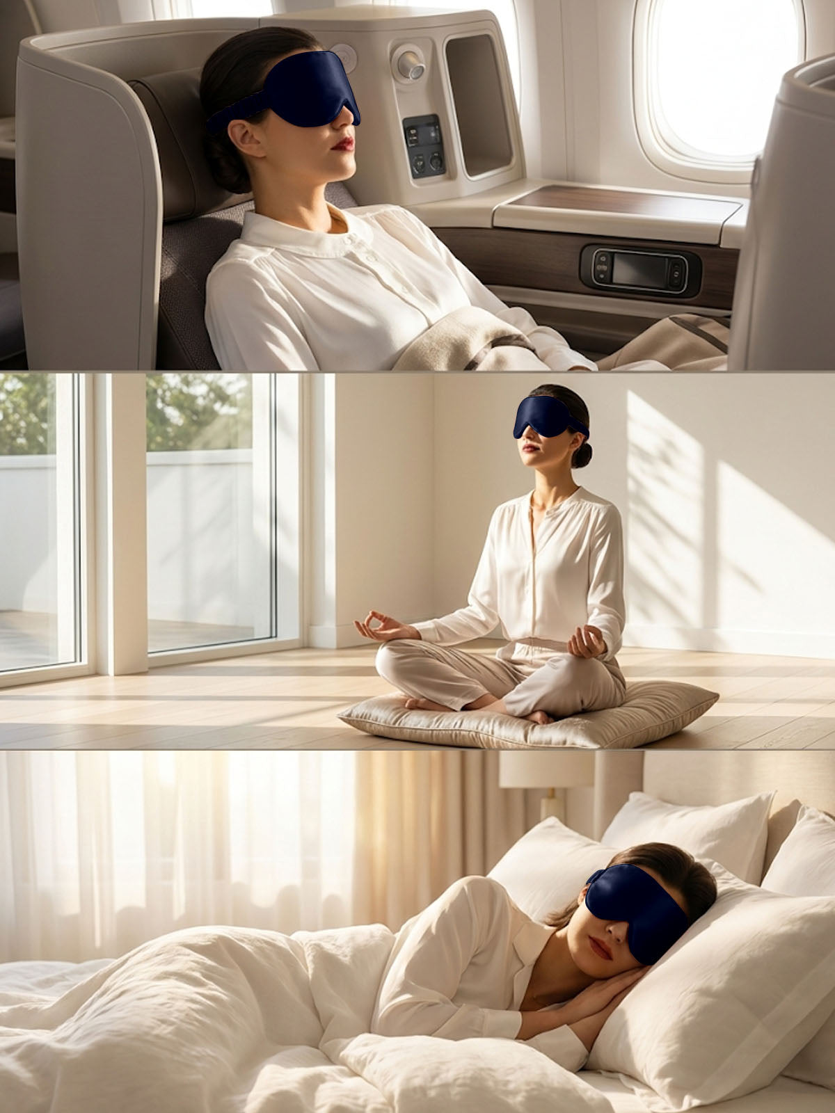 [Dark Blue] SilkSilky  22Momme Eye Mask 008