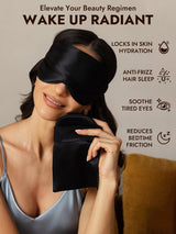 [Black] SilkSilky  Pure Silk Eye Mask 005