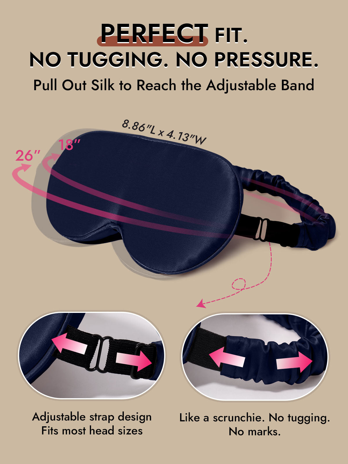 [Dark Blue] SilkSilky  22Momme Eye Mask 004