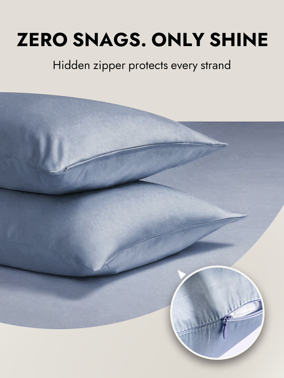 [Grayish Blue] SilkSilky  22Momme Pillowcase 006