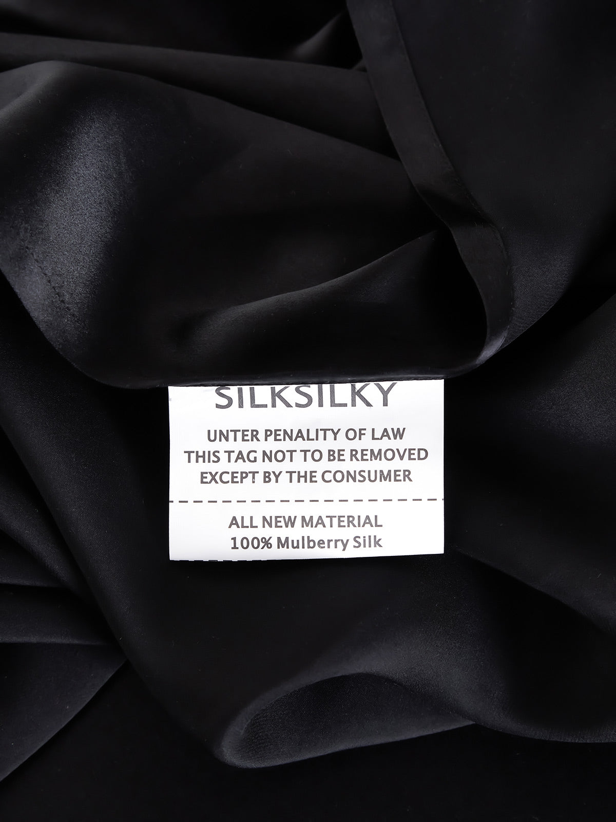 SilkSilky US 19Momme Pure Silk Bedding Set Black 007