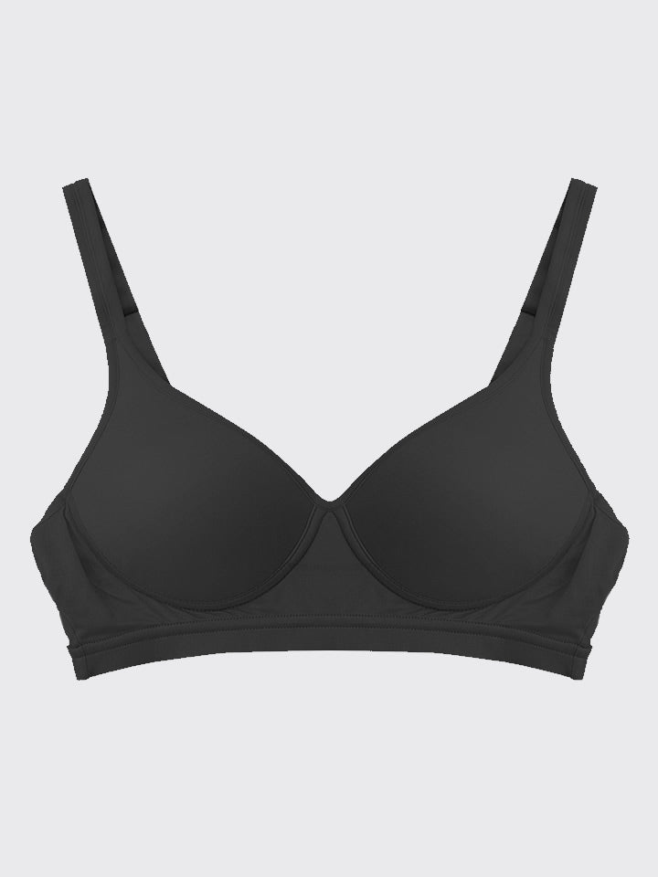 SilkSilky US Silk Knitted Bra Black 001