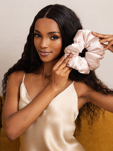 [Pink] SilkSilky  Scrunchie 003