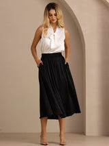 [Black] SilkSilky  Skirt 005