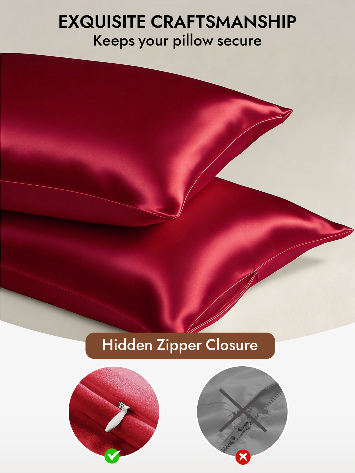 [Wine] SilkSilky  19Momme Pure Silk Pillowcase 006