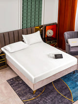 [White] SilkSilky  25Momme Bedding Set 001