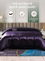 [Deep Purple] SilkSilky  25Momme Duvet Covers 001