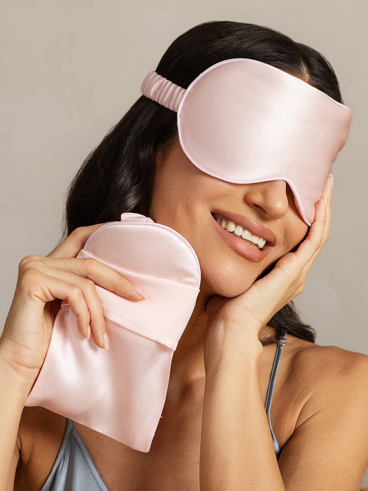 [Pink] SilkSilky Pure Silk Eye Mask 002
