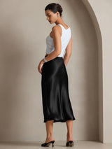 [Black] SilkSilky  Skirt 002