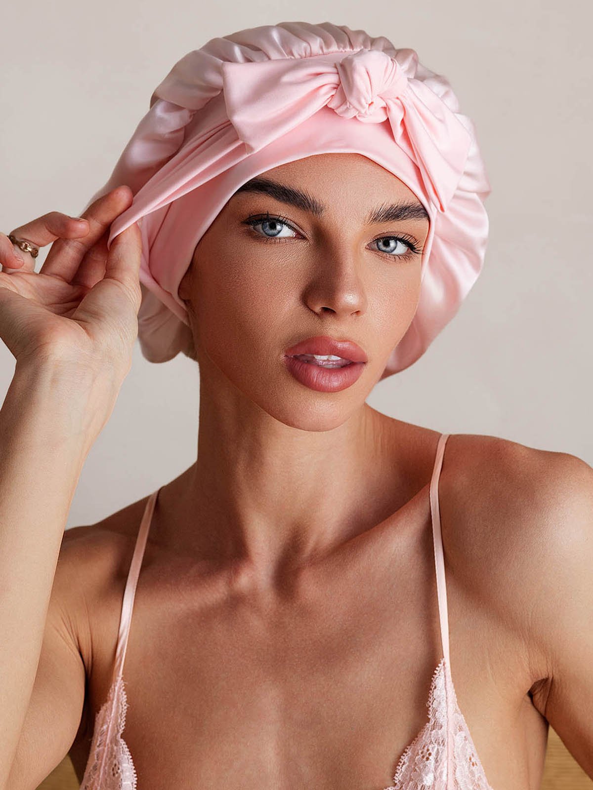SilkSilky Pure Silk Sleep Cap LightPink 003